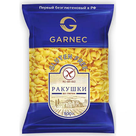 Макароны кукурузные без глютена Спираль GARNEC 250г