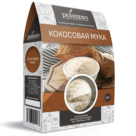 Мука Кокосовая Polezzno 500г