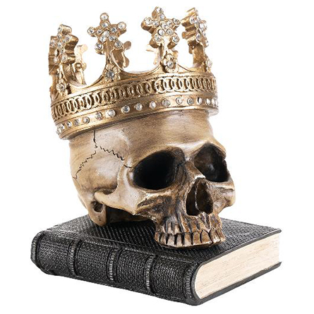 Декор Череп в короне на книге h20см, 18*14см 14729