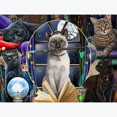 Пазл Super 3D Коллаж Магия кошек, 500 деталей
