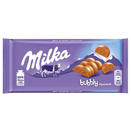 Шоколад молочный Milka Bubbly Milk 90г