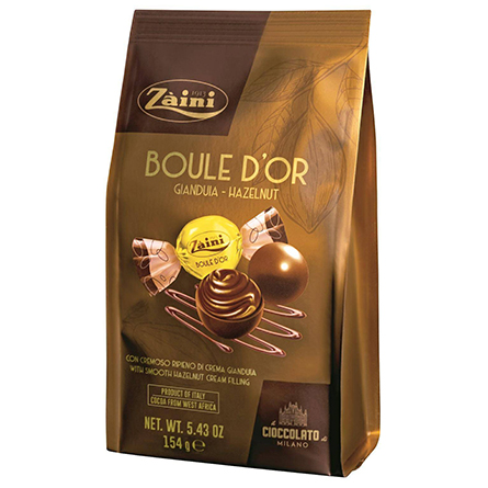 Конфеты шоколад ZAINI BOULE DOR GIANDUIA 154г