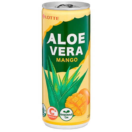 Напиток Алое Вера со вкусом Манго Lotte 0,24л